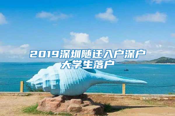 2019深圳随迁入户深户大学生落户