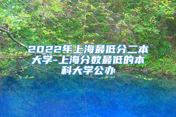 2022年上海最低分二本大学-上海分数最低的本科大学公办