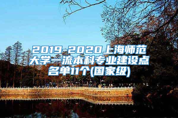 2019-2020上海师范大学一流本科专业建设点名单11个(国家级)