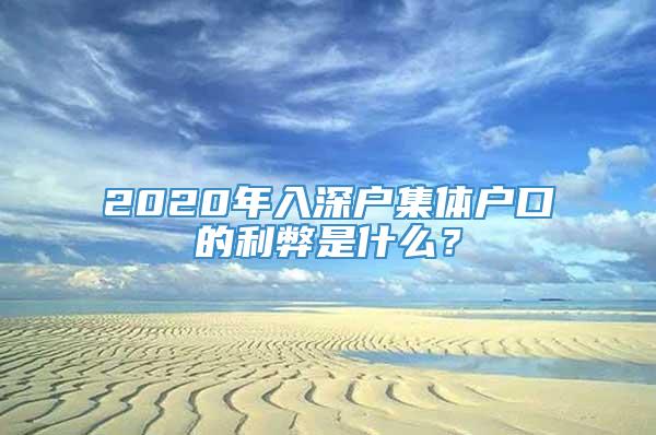 2020年入深户集体户口的利弊是什么？