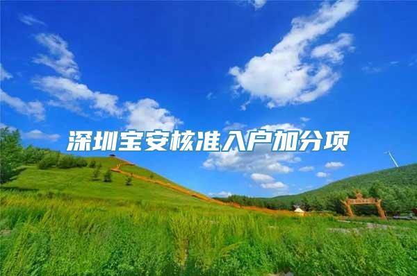 深圳宝安核准入户加分项