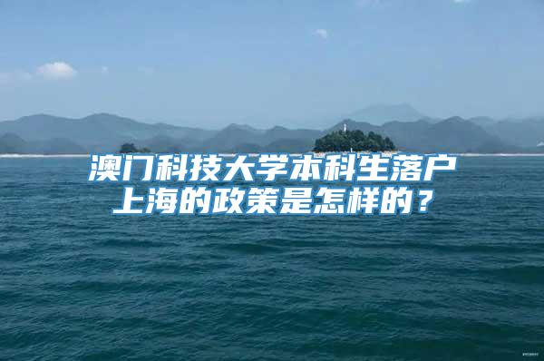 澳门科技大学本科生落户上海的政策是怎样的？