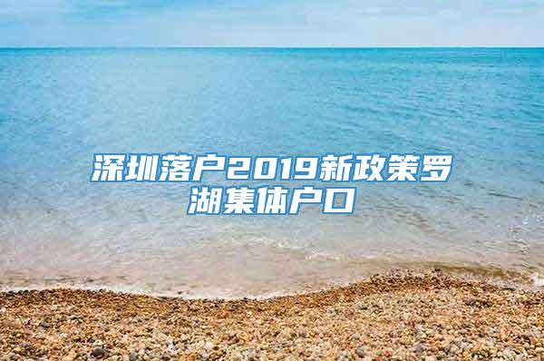 深圳落户2019新政策罗湖集体户口