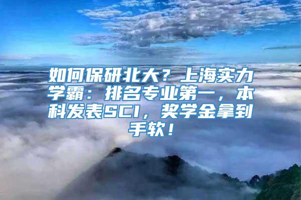 如何保研北大？上海实力学霸：排名专业第一，本科发表SCI，奖学金拿到手软！