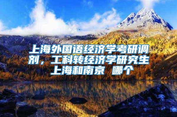 上海外国语经济学考研调剂，工科转经济学研究生 上海和南京 哪个