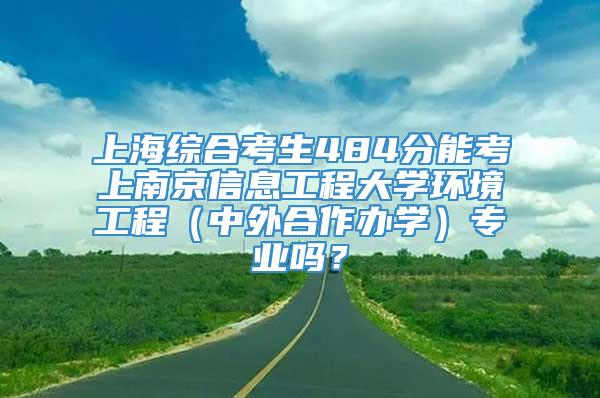 上海综合考生484分能考上南京信息工程大学环境工程（中外合作办学）专业吗？