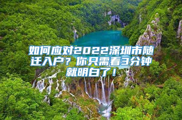 如何应对2022深圳市随迁入户？你只需看3分钟就明白了！