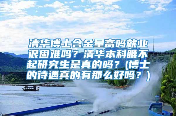 清华博士含金量高吗就业很困难吗？清华本科瞧不起研究生是真的吗？(博士的待遇真的有那么好吗？)