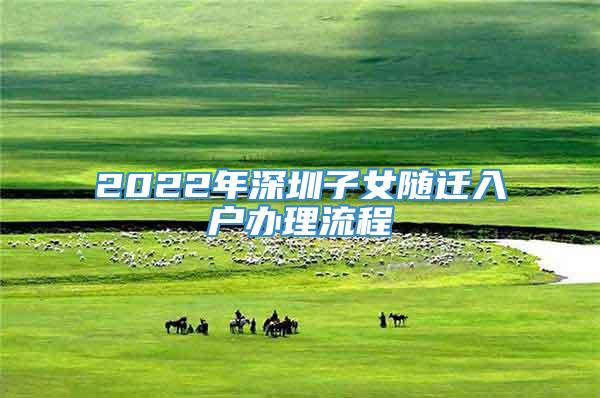 2022年深圳子女随迁入户办理流程