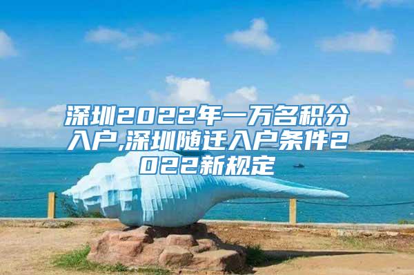 深圳2022年一万名积分入户,深圳随迁入户条件2022新规定