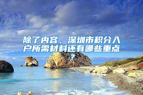 除了内容，深圳市积分入户所需材料还有哪些重点？