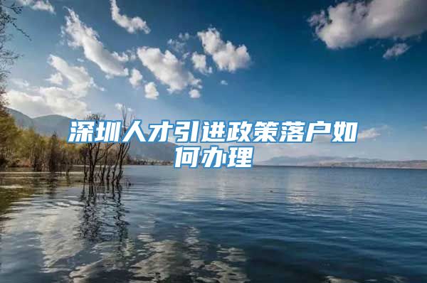 深圳人才引进政策落户如何办理