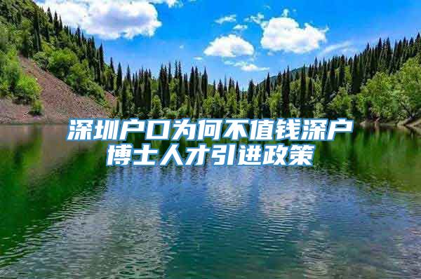 深圳户口为何不值钱深户博士人才引进政策