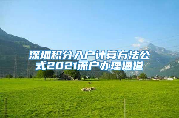 深圳积分入户计算方法公式2021深户办理通道