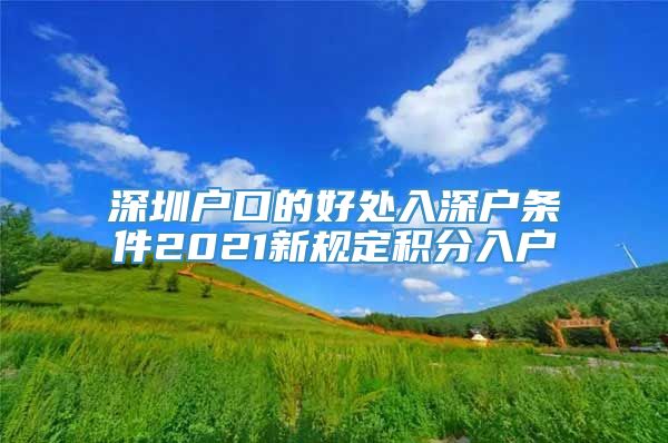 深圳户口的好处入深户条件2021新规定积分入户