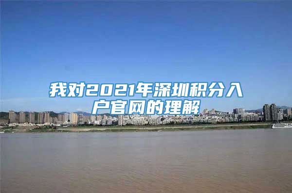 我对2021年深圳积分入户官网的理解