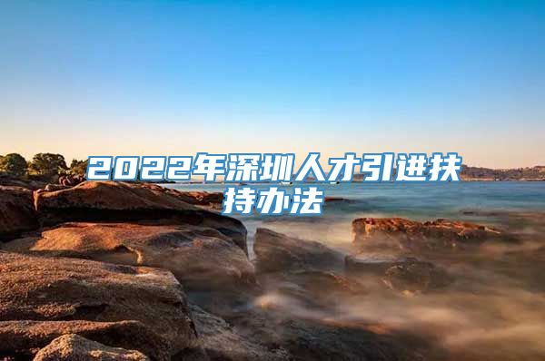 2022年深圳人才引进扶持办法