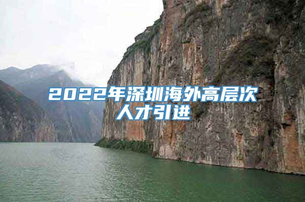 2022年深圳海外高层次人才引进