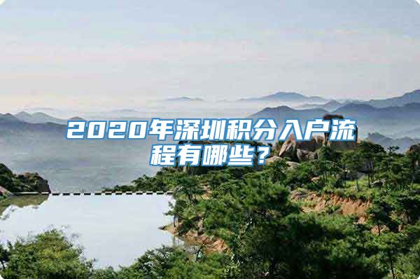 2020年深圳积分入户流程有哪些？