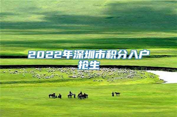 2022年深圳市积分入户抢生