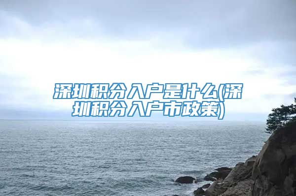 深圳积分入户是什么(深圳积分入户市政策)