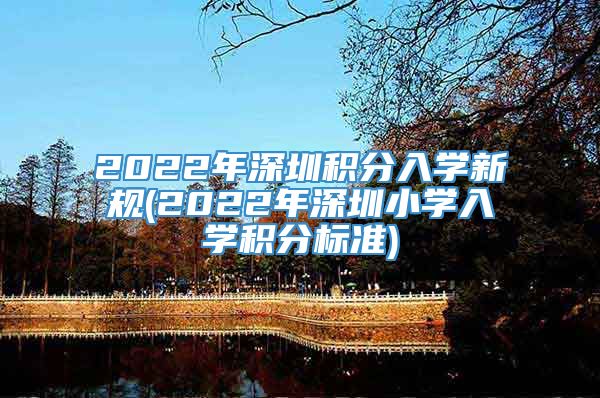 2022年深圳积分入学新规(2022年深圳小学入学积分标准)