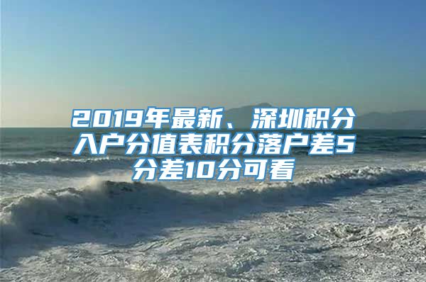 2019年最新、深圳积分入户分值表积分落户差5分差10分可看