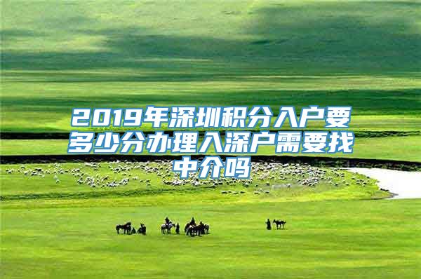 2019年深圳积分入户要多少分办理入深户需要找中介吗