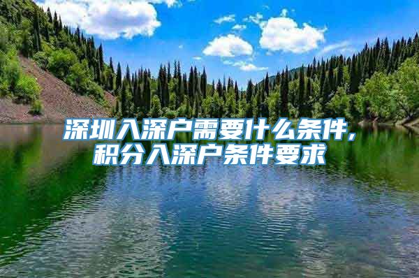 深圳入深户需要什么条件,积分入深户条件要求