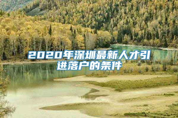 2020年深圳最新人才引进落户的条件