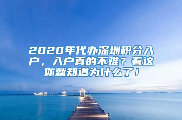 2020年代办深圳积分入户，入户真的不难？看这你就知道为什么了！
