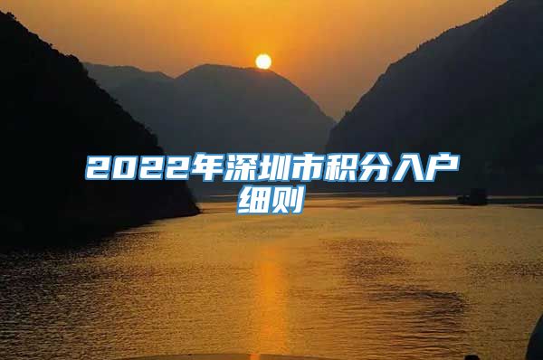 2022年深圳市积分入户细则