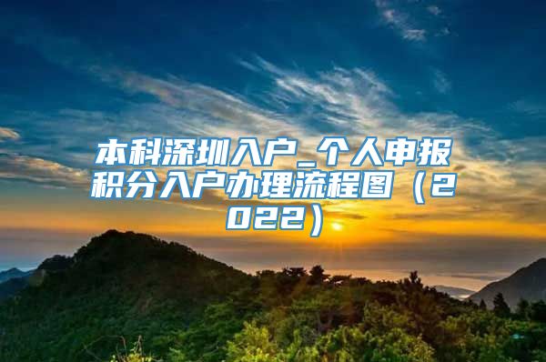 本科深圳入户_个人申报积分入户办理流程图（2022）