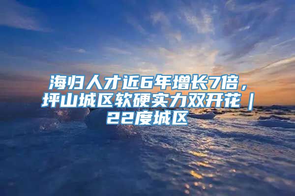 海归人才近6年增长7倍，坪山城区软硬实力双开花｜22度城区⑧