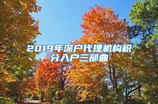 2019年深户代理机构积分入户三部曲