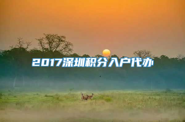 2017深圳积分入户代办