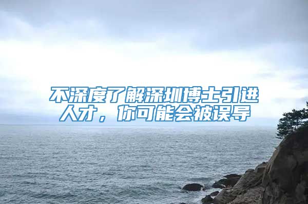 不深度了解深圳博士引进人才，你可能会被误导