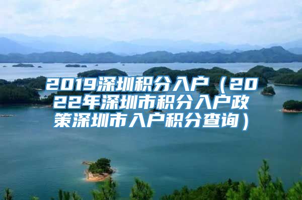 2019深圳积分入户（2022年深圳市积分入户政策深圳市入户积分查询）