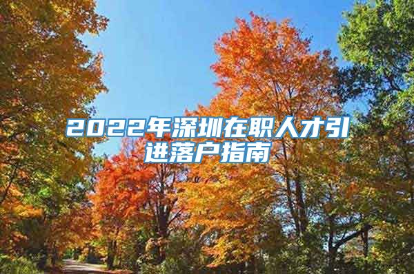 2022年深圳在职人才引进落户指南