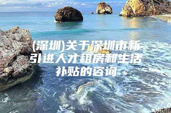 (深圳)关于深圳市新引进人才租房和生活补贴的咨询