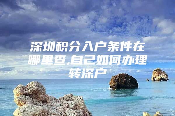 深圳积分入户条件在哪里查,自己如何办理转深户