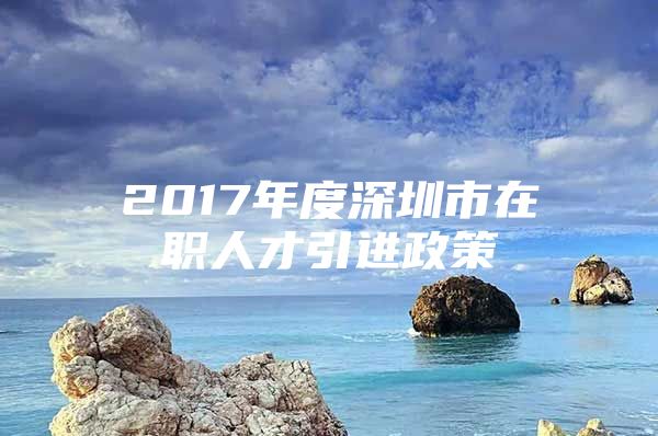 2017年度深圳市在职人才引进政策