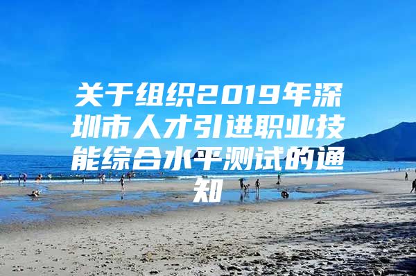 关于组织2019年深圳市人才引进职业技能综合水平测试的通知