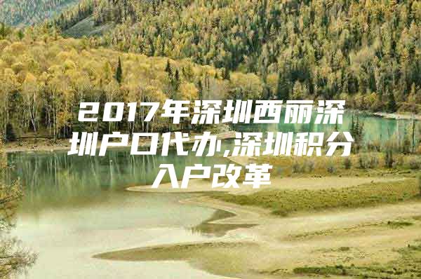 2017年深圳西丽深圳户口代办,深圳积分入户改革