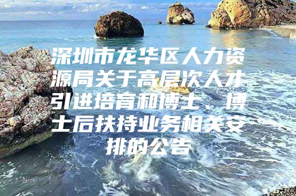 深圳市龙华区人力资源局关于高层次人才引进培育和博士、博士后扶持业务相关安排的公告