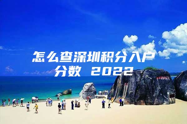 怎么查深圳积分入户分数 2022