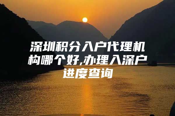 深圳积分入户代理机构哪个好,办理入深户进度查询