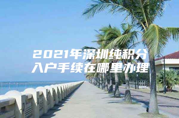 2021年深圳纯积分入户手续在哪里办理