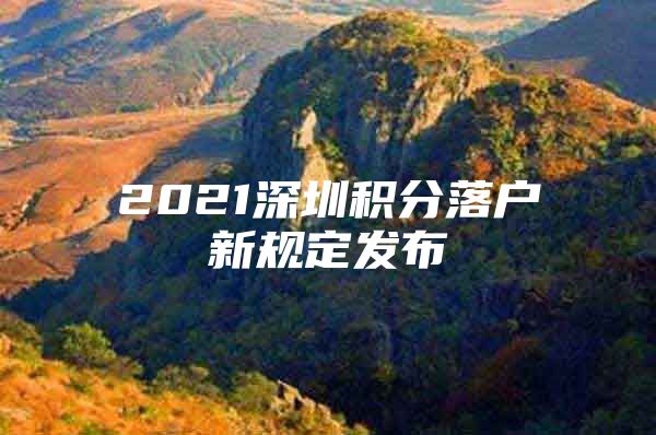 2021深圳积分落户新规定发布