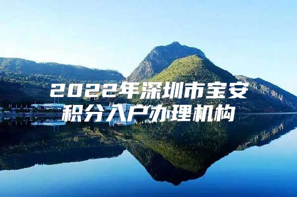 2022年深圳市宝安积分入户办理机构